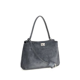 Balenciaga Gray Calf Leather Bos Taurus Handbag