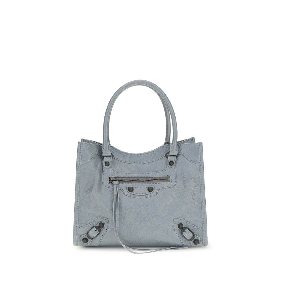 Balenciaga Le City Tote Bag Mini in Blue Grey