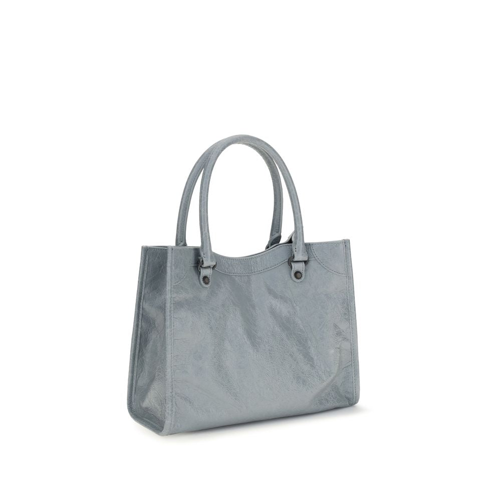 Balenciaga Le City Tote Bag Mini in Blue Grey