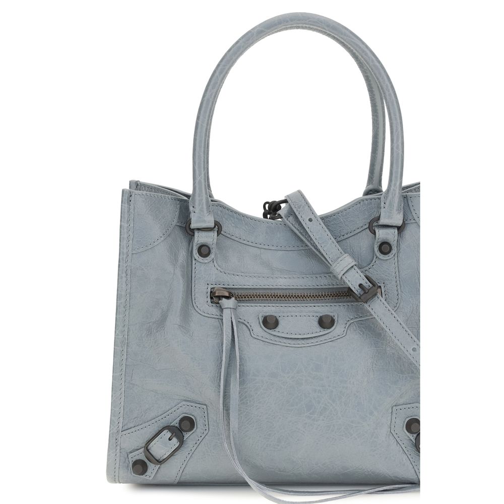 Balenciaga Le City Tote Bag Mini in Blue Grey