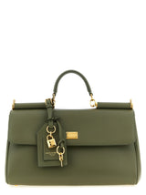 Dolce & Gabbana Medium My Sicily Plongé Calf Leather Handbag Green