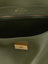 Dolce & Gabbana Medium My Sicily Plongé Calf Leather Handbag Green