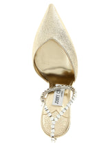 Jimmy Choo Gold Tencel High Heel Pumps