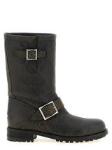 Jimmy Choo Black Leather Ankle Boots