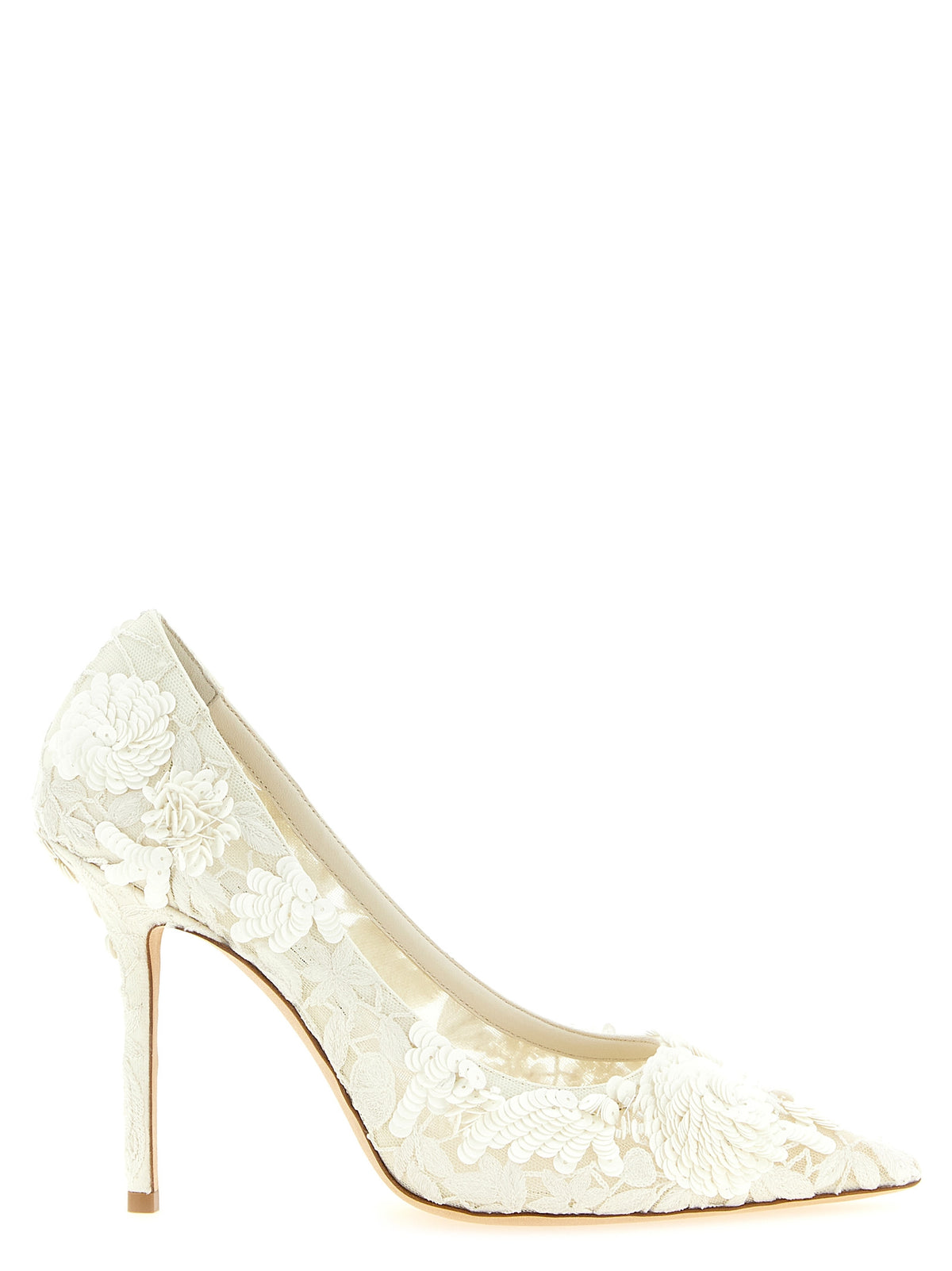 Jimmy Choo Beige Tencel High Heel Pumps