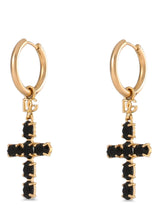 Dolce & Gabbana Black Brass Earrings