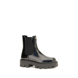 Prada Black Leather Booties