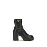 Prada Black Stretch Nappa Leather Booties