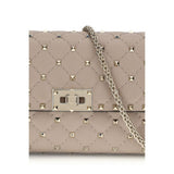 Valentino Garavani Beige Calf Leather Bos Taurus Shoulder Bag