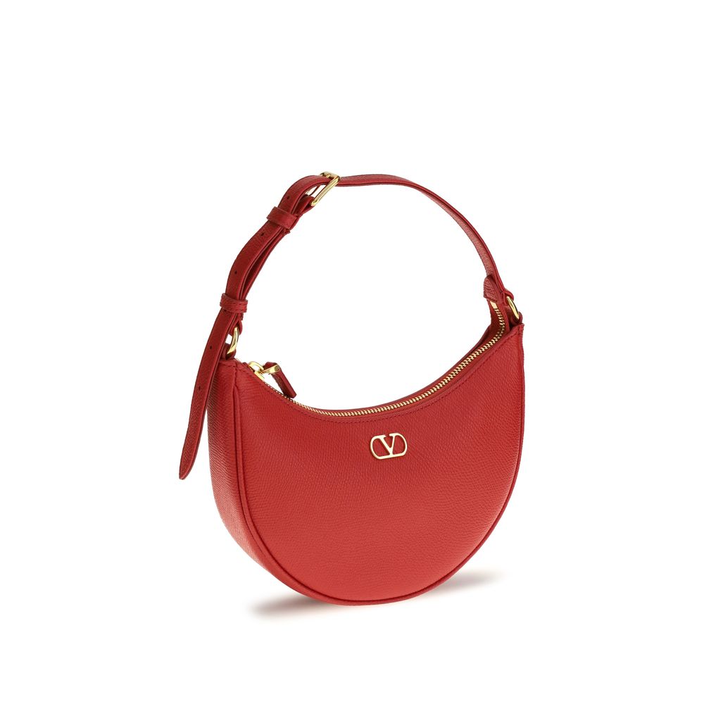 Valentino Garavani Mini Hobo VLogo Red Shoulder Bag