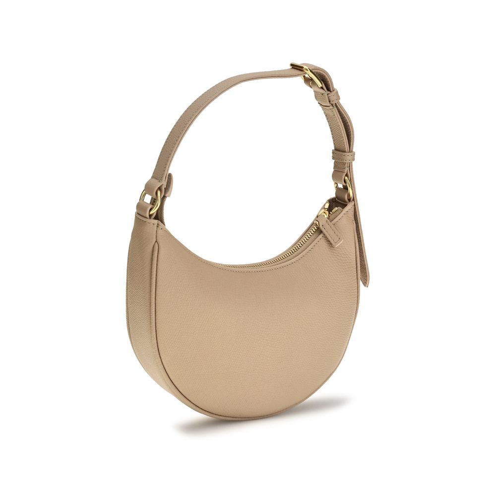 Valentino Garavani Mini Hobo VLogo Beige Shoulder Bag