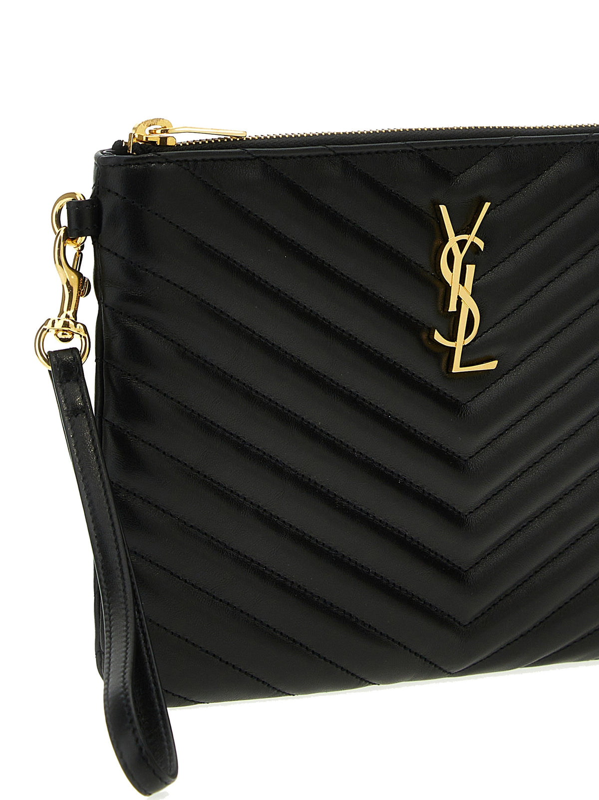 Saint Laurent Cassandre’ matelassé leather clutch