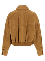 Versace Brown Lamb Leather Leather Jacket