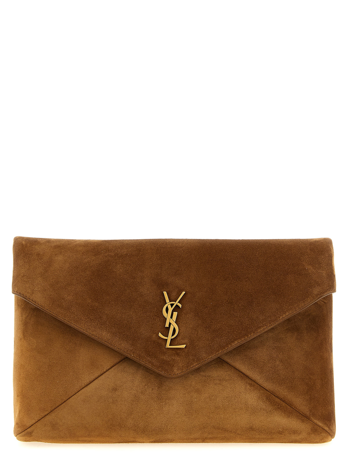 Saint Laurent Cassandre Large Envelope Pouch In Suede