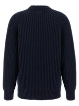 Prada Blue Virgin Wool Cardigan