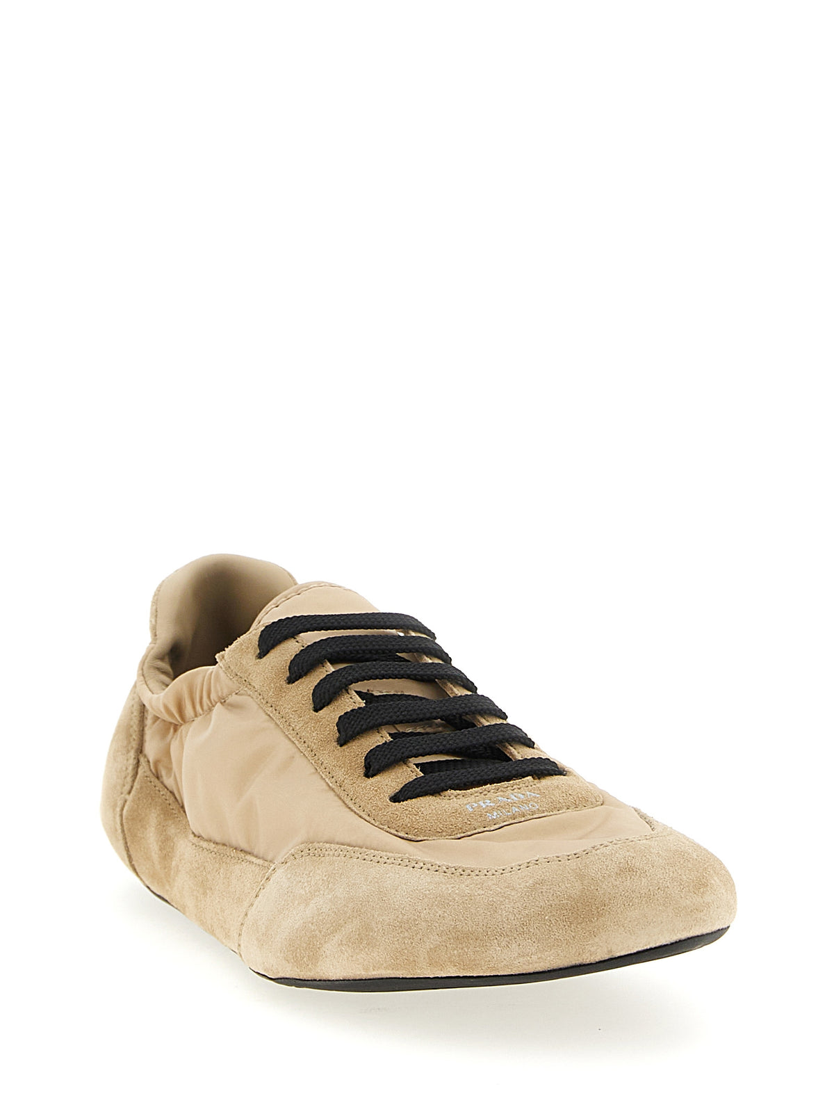 Prada Collapse RE-nylon and Suede Elasticized Sneakers