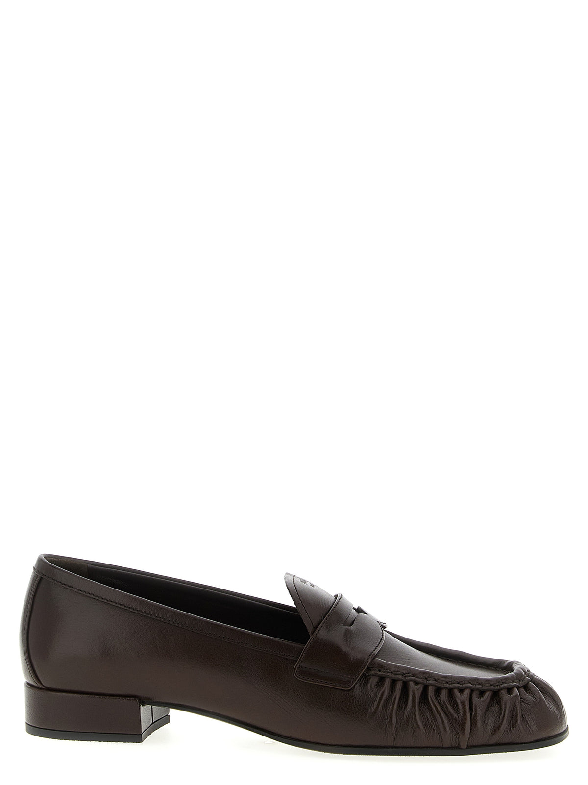 Prada Brown Leather Loafers