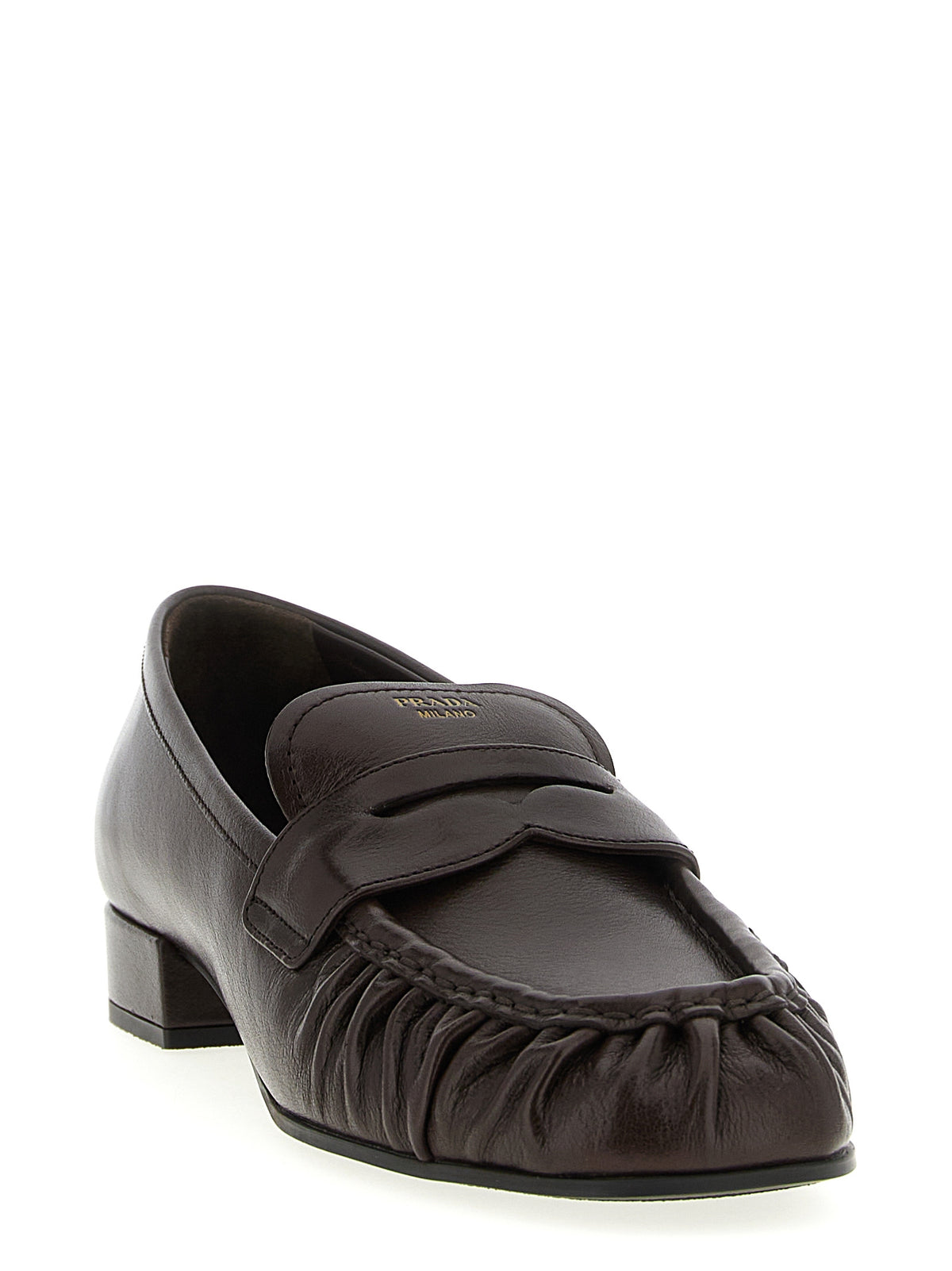 Prada Brown Leather Loafers