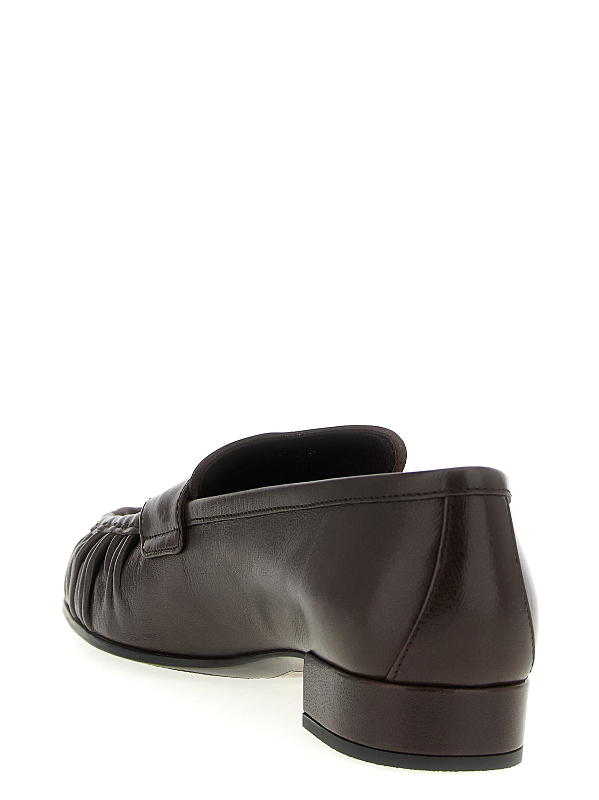 Prada Brown Leather Loafers