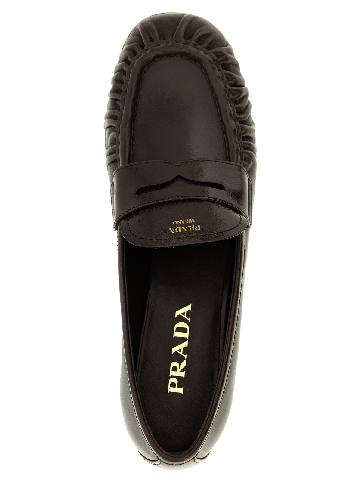 Prada Brown Leather Loafers