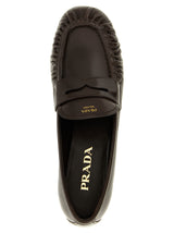 Prada Brown Leather Loafers