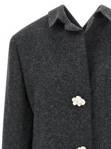 Prada Gray Virgin Wool Coat