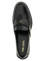 Prada Black Calfskin Slip-On Loafers