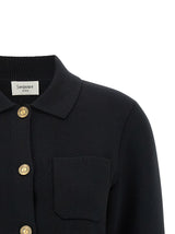 Saint Laurent Black Wool Cardigan