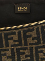Fendi Brown Polyester Clutch Bag