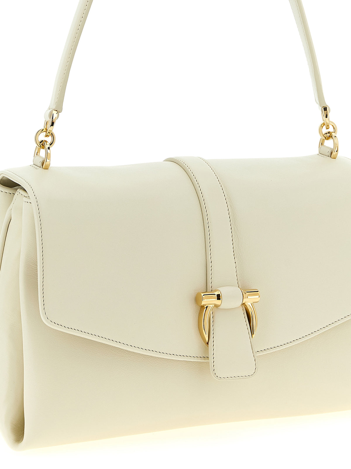 Ferragamo Top Handle White Shoulder Bag