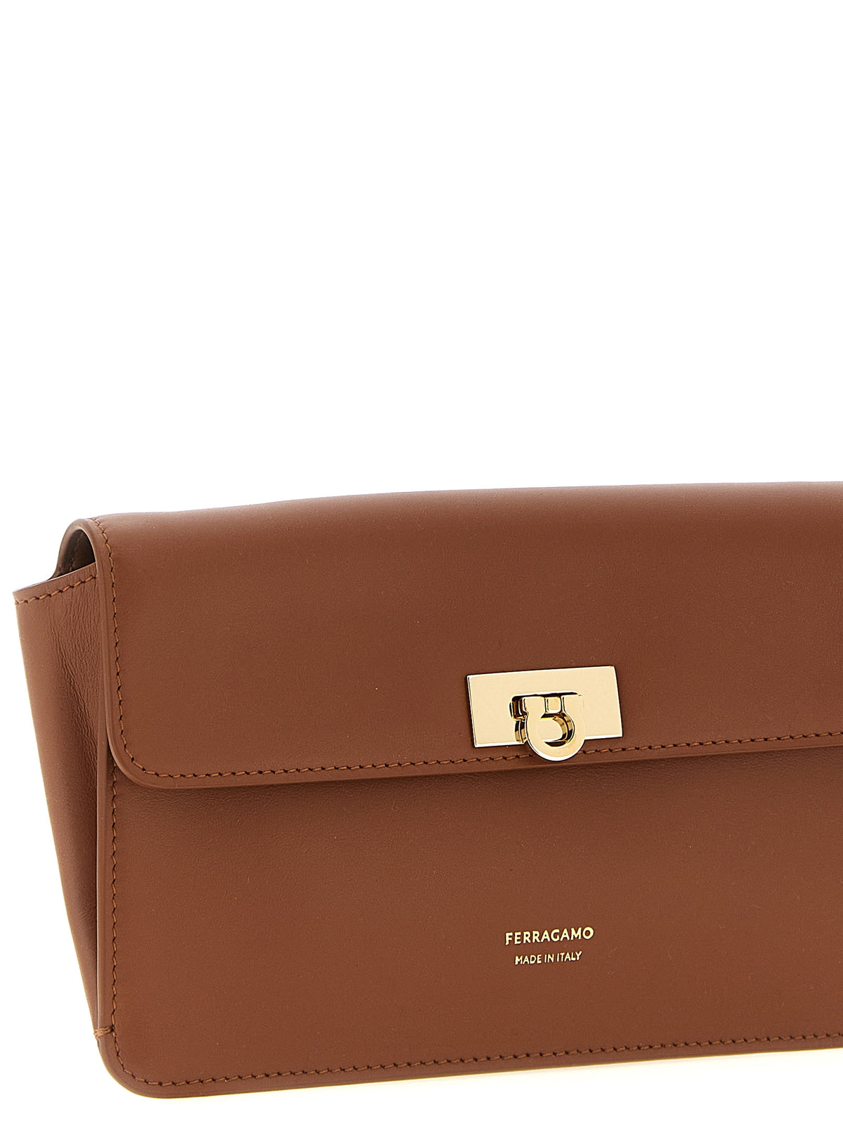 Ferragamo Harley Mini shoulder Bag Natural Brown
