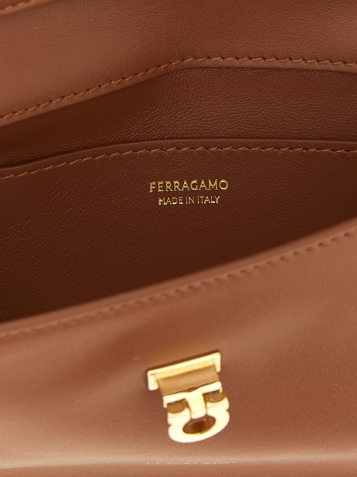 Ferragamo Harley Mini shoulder Bag Natural Brown