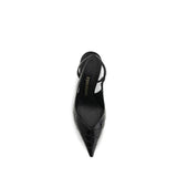 Ferragamo Black Calf Leather Bos Taurus Pumps