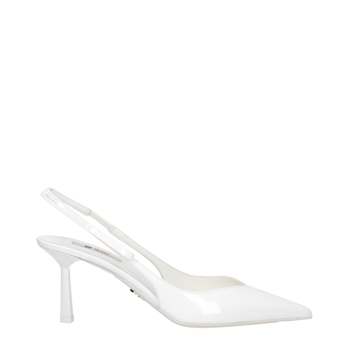 Prada White Leather Slingback Pumps