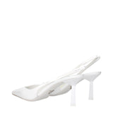 Prada White Leather Slingback Pumps