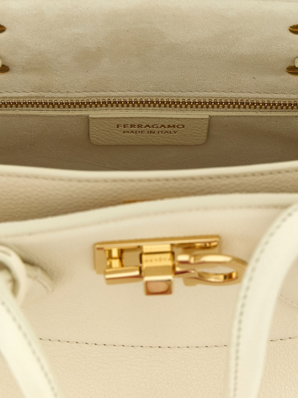 Ferragamo Studio Soft Bag in Mascarpone Medium
