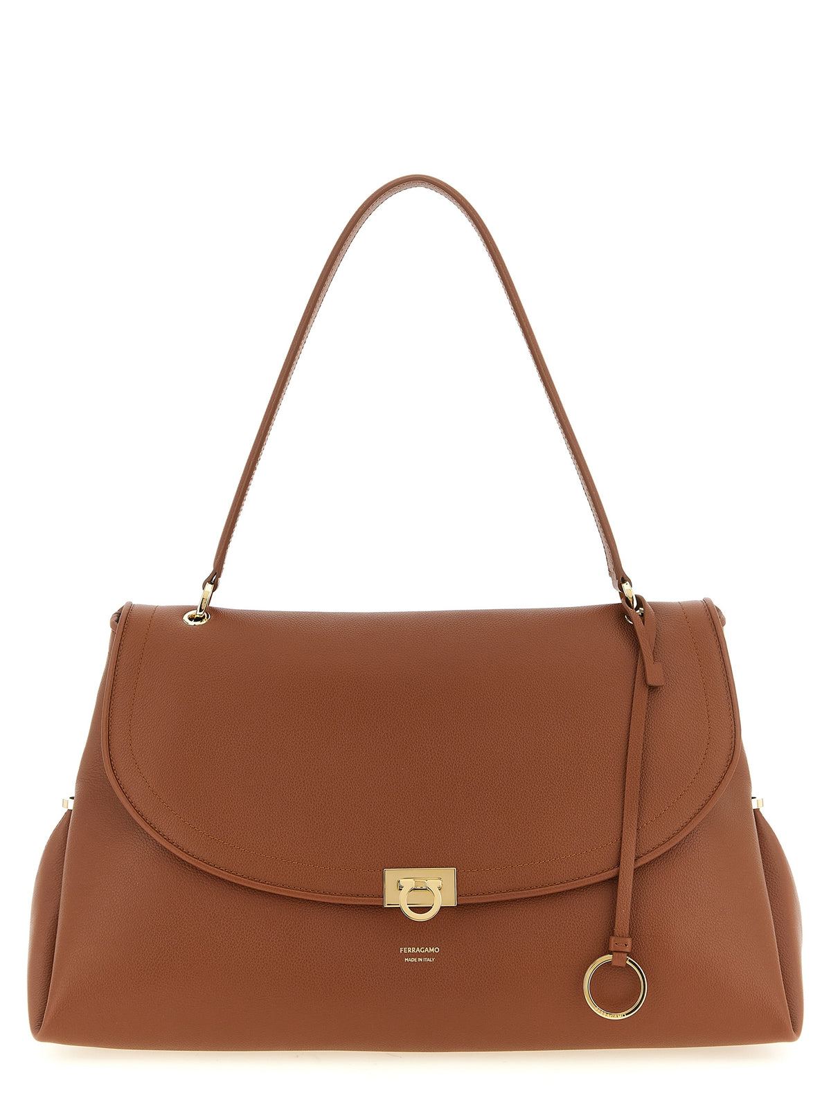 Ferragamo Sofia 2026 shoulder bag (L) in Cognac