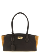 Ferragamo Studio Soft Bag East West Medium in Testa di Moro