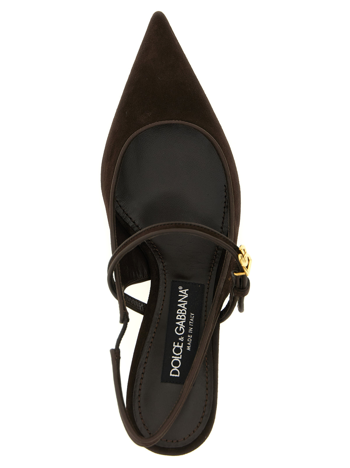 Dolce & Gabbana Brown Suede Slingback