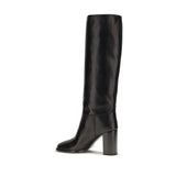 Prada Black Leather Heeled Boots