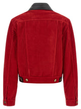 Versace Red Cotton Full-Length Jacket
