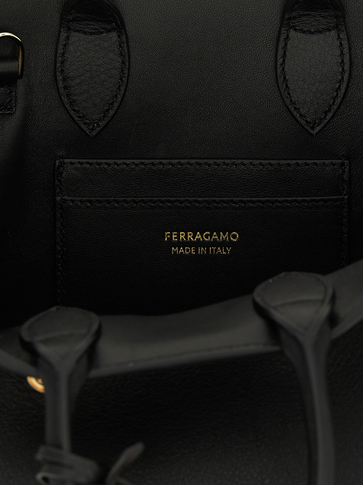 Ferragamo Hug Mini Black Handbag