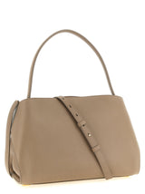 Ferragamo Soft Hug Handbag Medium in Warm Taupe/Dusty Pink