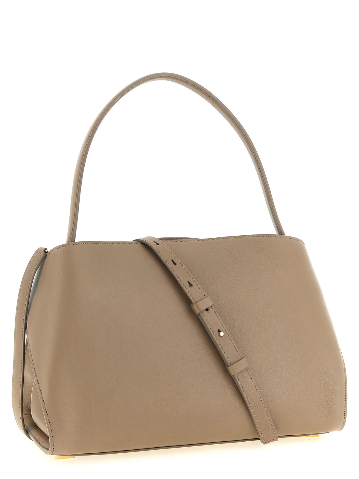 Ferragamo Soft Hug Handbag Medium in Warm Taupe/Dusty Pink
