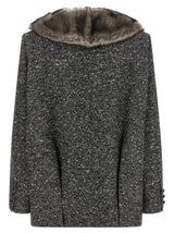 Valentino Garavani Bicolor Virgin Wool Coat