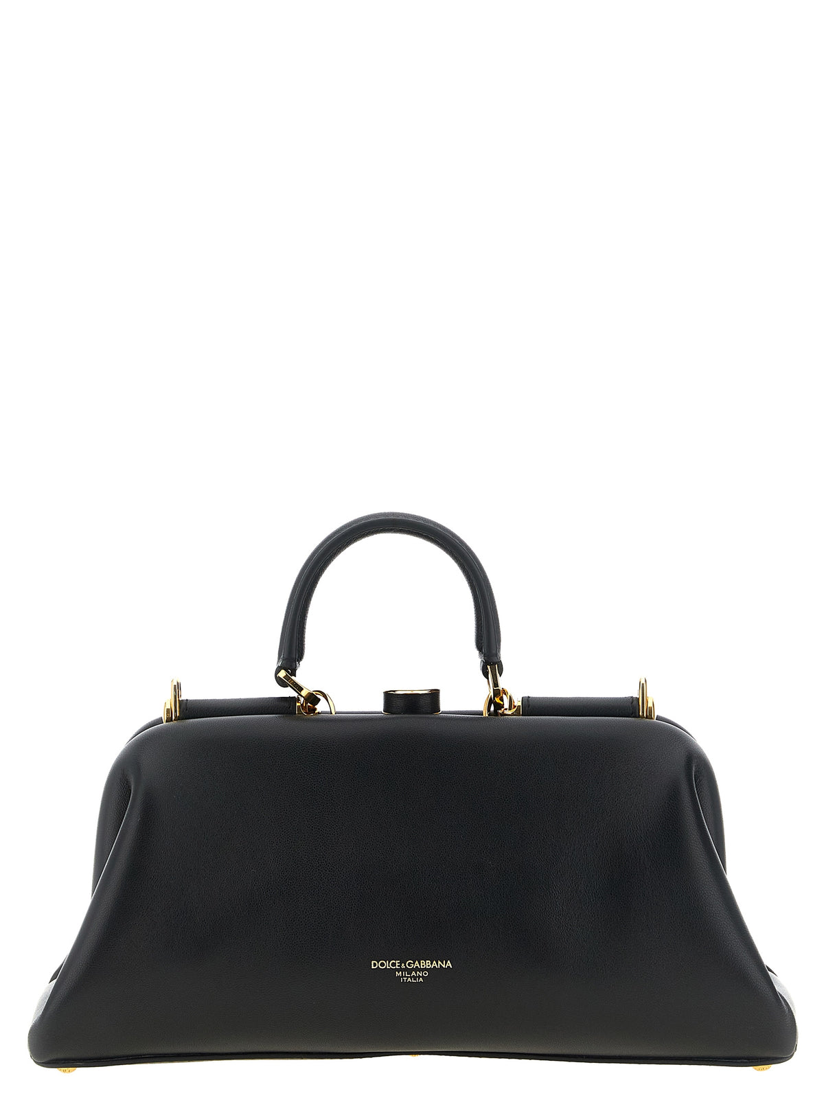 Dolce & Gabbana Medium Grandma Handbag In Plongé Nappa Leather Handbag
