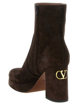 Valentino Garavani Brown Calfskin Ankle Boots