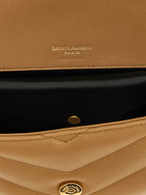 Saint Laurent Beige Lamb Leather Crossbody Bag