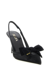 Prada Black Polyamide Mid Heel Pumps