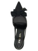 Prada Black Polyamide Mid Heel Pumps